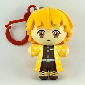 Surreal Demon Slayer Zenitsu Agatsuma Figural Bag Clip Hanger Key Chain 3 inch
